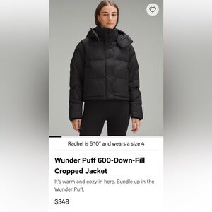 Lululemon Wunder Puff Cropped Jacket